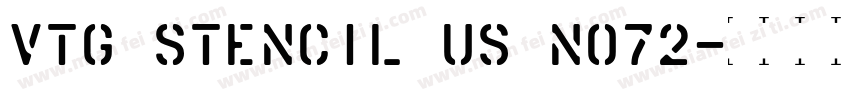 Vtg Stencil US No72字体转换